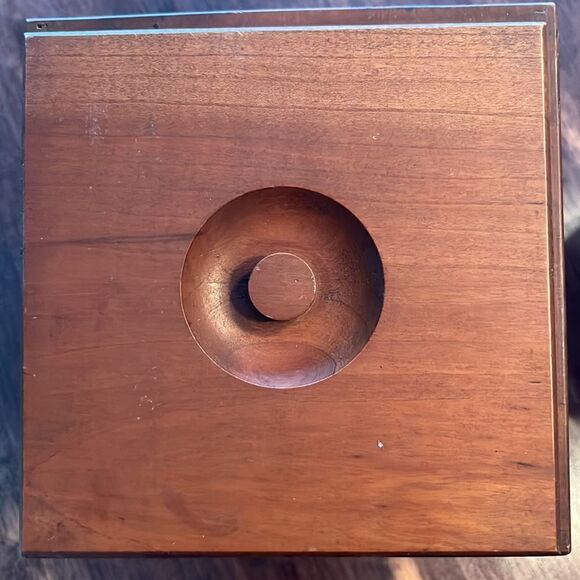 Vintage Hard Wood Set of (3) Kitchen Canisters - Picture 4 of 16